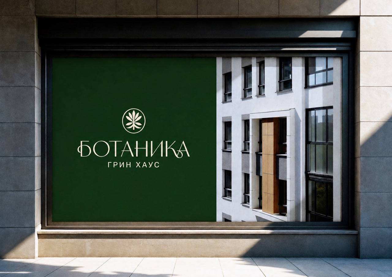 Рекламный баннер ЖК с логотипом Ботаника Грин Хаус